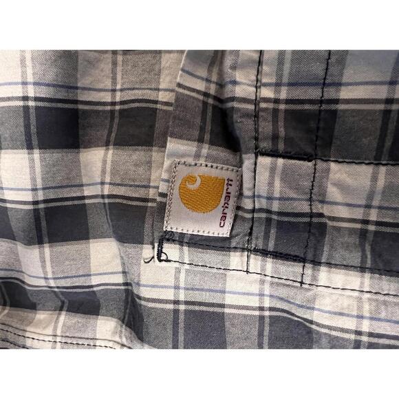 Carhartt Relaxed Fit Plaid Casual Shirt - Men's Large - Picture 3 of 4